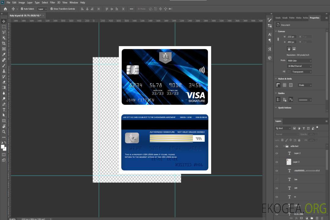 Carte de signature de visa bancaire USA USAA template Carte de signature de visa bancaire USA USAA template